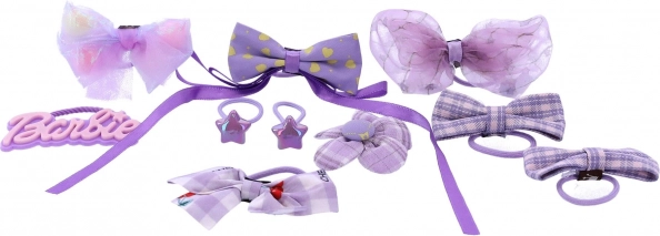 Plaukų aksesuarų rinkinys – violetinė BARBIE kolekcija, 10 vnt.