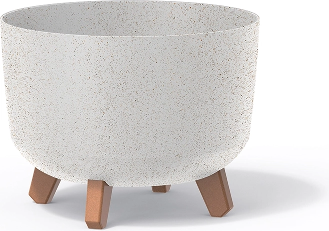 Gracia ECO Wood Legged Planter 20 cm – White