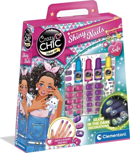 Crazy Chic tamsoje švytintys nagai nuo CLEMENTONI
