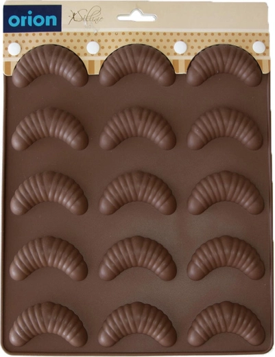 Silicone Mold for Crescent Cookies, 15 pcs, Brown