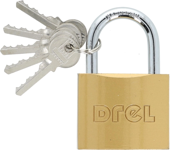 60 mm Brass Padlock, 5 Keys