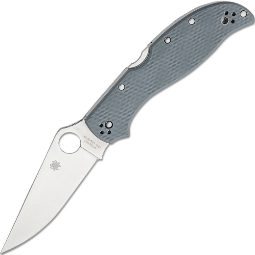 Spyderco Stretch 2 XL kišeninis peilis 10 cm, satininis, pilkas G10