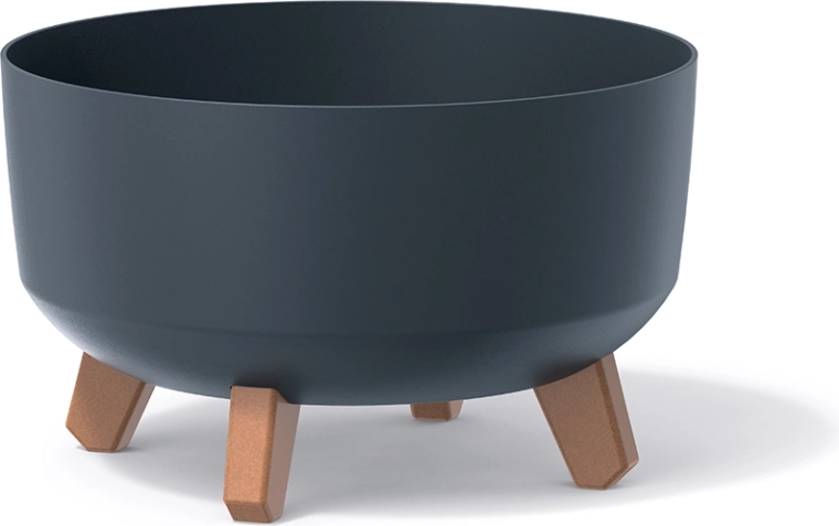 Vazonas ant kojelių Gracia Low 28,5 cm – antracitas