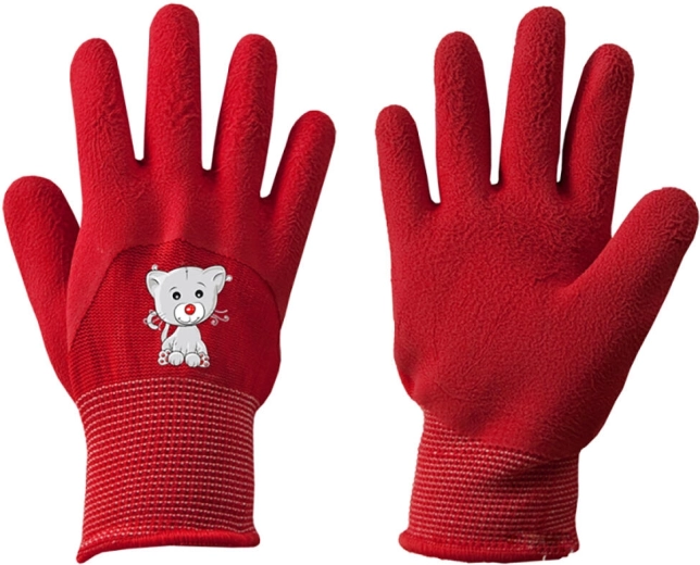 Children's Work Gloves KITTY, latex, size 5