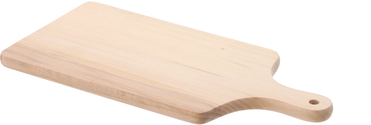 Beech wood cutting board 38 × 17.5 cm with handle