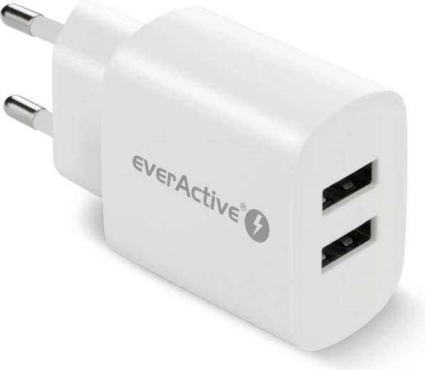 Tinklo įkroviklis 2x USB 2,4 A baltas