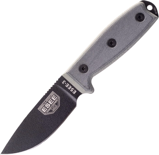 ESEE Model 3 versatile knife with coyote sheath