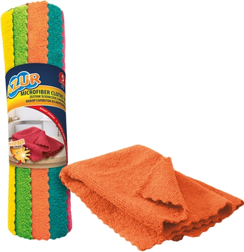 Swedish microfiber cloth AZUR 30 × 30 cm, 5 pcs