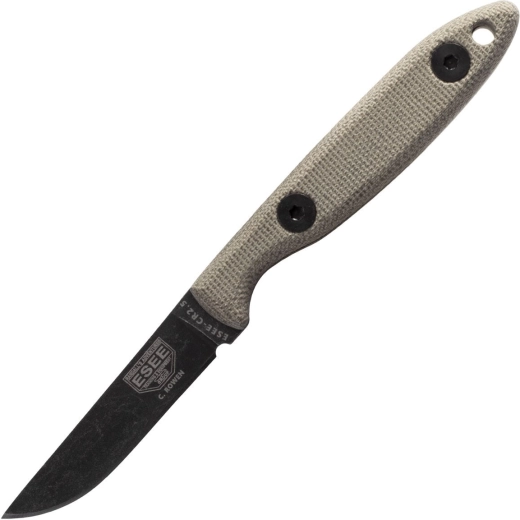 ESEE CR 2.5 Camp-Lore outdoor knife, 6.3 cm, micarta, leather sheath