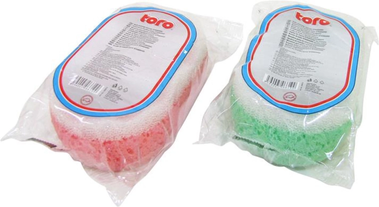 Standard Massage Sponge with White Exfoliating Layer