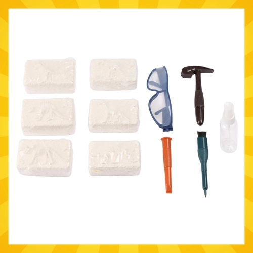 6 plaster blocks = 6 dinosaur discoveries