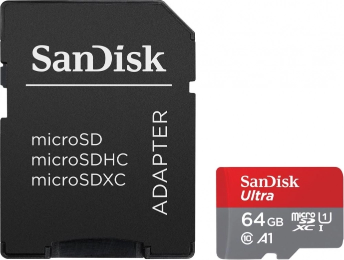 SanDisk Ultra microSDXC Card 64GB A1 with Adapter