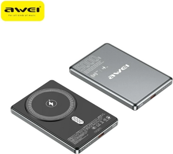 Awei PA-30 MagSafe Power Bank 5000 mAh Gray