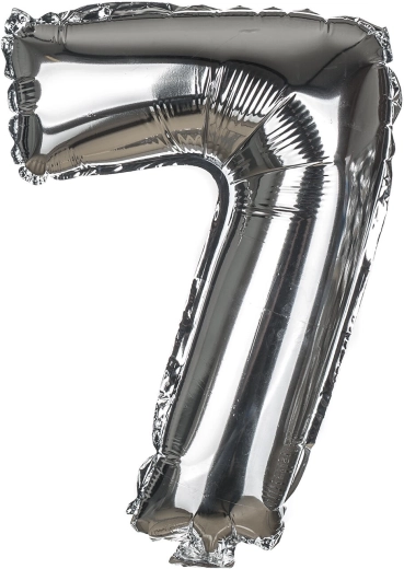 Foil Balloon Number 7, 30 cm – Gold and Silver Mix