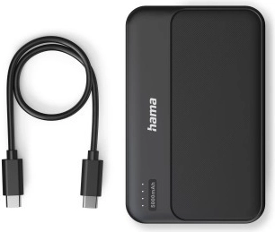 Hama power bank 5000 mAh, 2× USB-A, anthracite