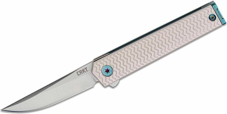 CRKT CEO Microflipper folding pocket knife, drop point 6 cm, aluminum