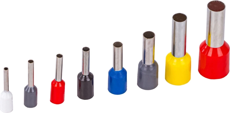 Colored collars and a metal sleeve for secure crimping