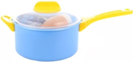 Children’s kitchen set with 28 cm pot, cookware and play food replicas