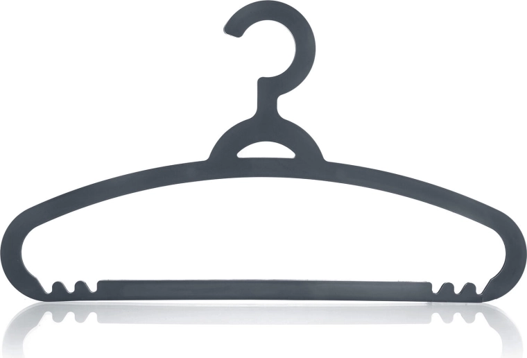 Plastic hangers anthracite 5 pcs