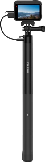 Selfie Stick with Power Bank for Action Cameras and Smartphones Telesin