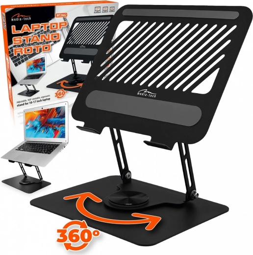 Ergonomic Rotating Laptop Stand 10-17 MEDIA-TECH Laptop Stand Roto