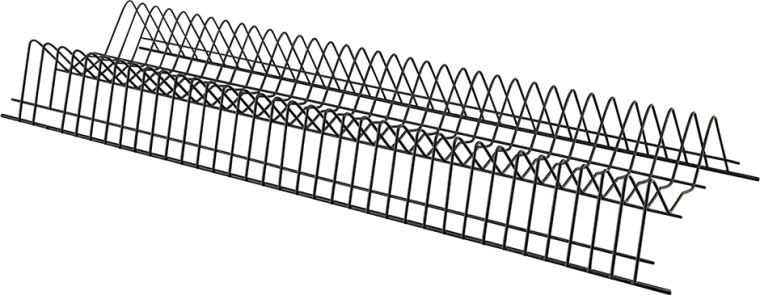 Dish drying rack for 80 cm kitchen cabinet, black with drip tray
