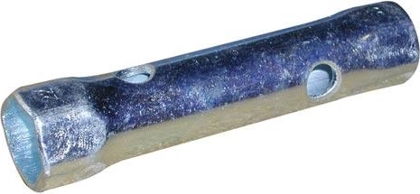 Double-ended tubular socket wrench 9–10 mm, galvanized