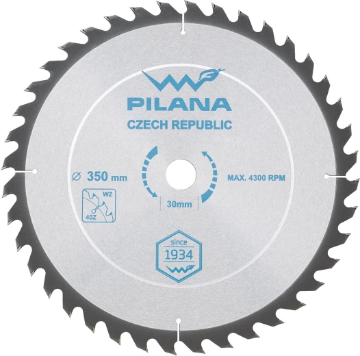 PILANA SK 5255 WZ Saw Blade 350 × 3.0 × 30, 40 teeth