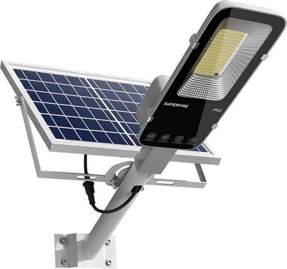 Saulės gatvės LED lempa Superfire 2000 lm su nuotolinio valdymo pultu