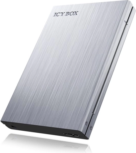 ICY BOX external aluminum enclosure for 2.5" SATA drive with write protection (USB 3.0 UASP)