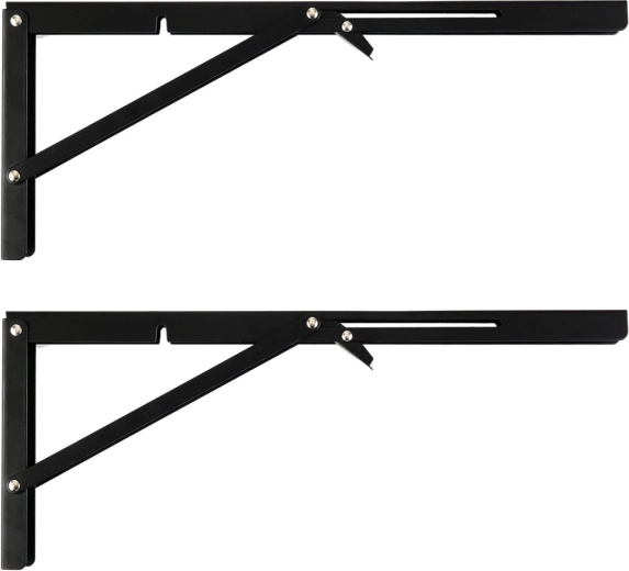 Folding wall brackets for a shelf Maclean
