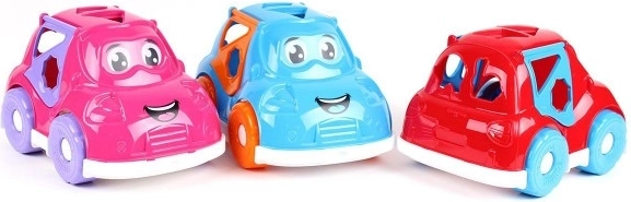 Automobilio formelių rūšiuoklis 2in1 su formomis ir gyvūnėliais, 25,5 cm, nuo 12 mėn.
