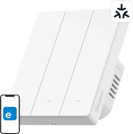 Sonoff M5 Matter smart wall switch, 3-channel, for frame