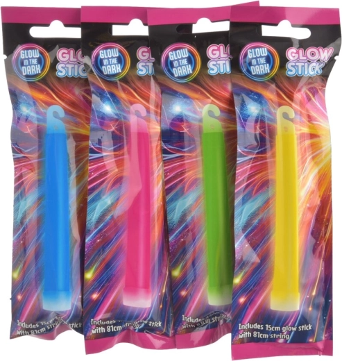 Colorful glow sticks made of UH plastic, 15 cm