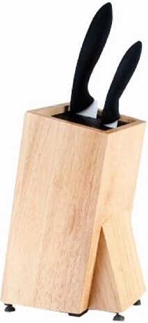 BRILLANTE Knife Block from Rubberwood with Bristle Insert