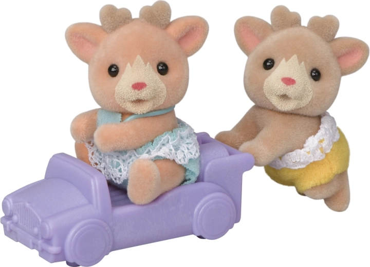 Sylvanian Families reindeer twins with little car