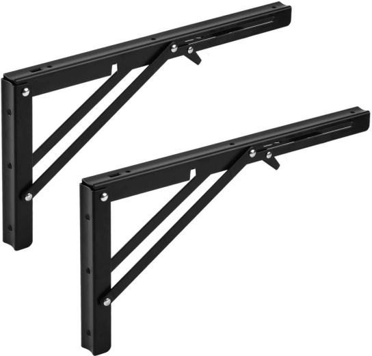 Folding brackets for maximum space saving