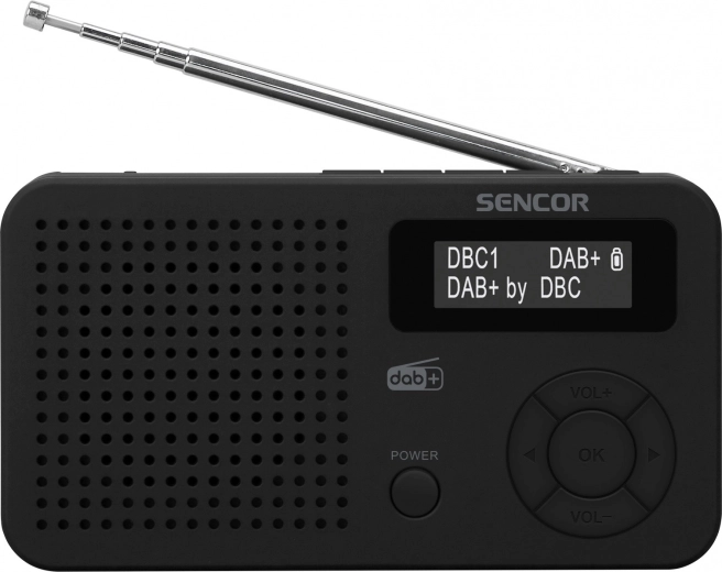Skaitmeninis radijas DAB+/FM su RDS, Bluetooth 5.0, LCD ir akumuliatoriumi – 1 vnt.