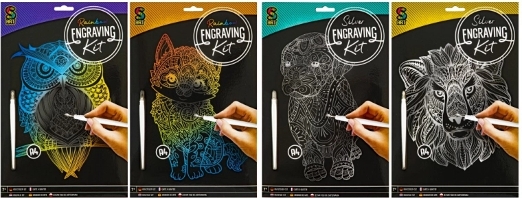 GRAFIX Rainbow Scratch Art Picture - Cat