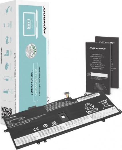 Movano battery for Lenovo ThinkPad X1 Yoga 4/5 and ThinkPad X1 Carbon 7/8 (3325 mAh, 51 Wh)