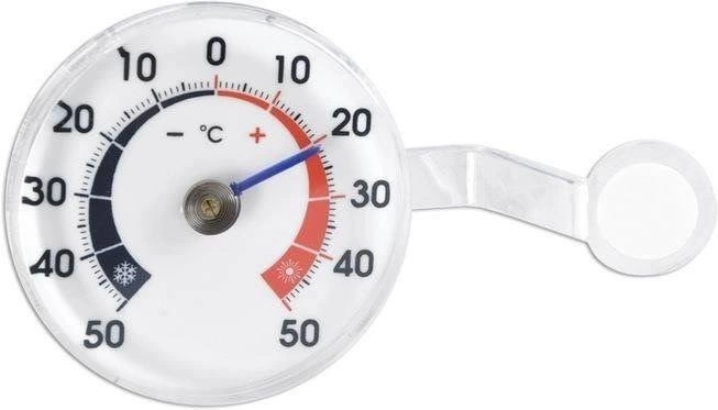 Outdoor window thermometer, self-adhesive, bimetal