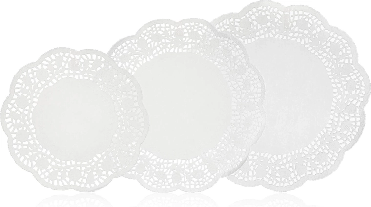 Popieriniai nėriniuoti padėkliukai tortams CULINARIA – apvalūs, skirtingų skersmenų 21,5/26,5/30 cm, 18 vnt.