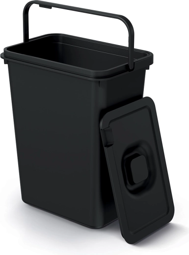 Atliekų šiukšliadėžė su atverčiamu flap tipo dangčiu 10 l iš perdirbto plastiko