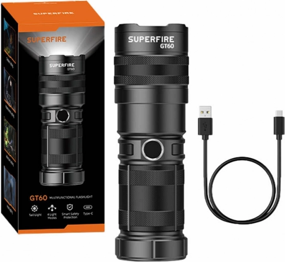 Žibintuvėlis Superfire GT60 2600 lm su USB-C
