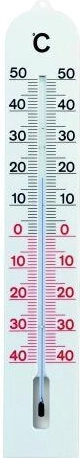Outdoor liquid thermometer 40 cm, white