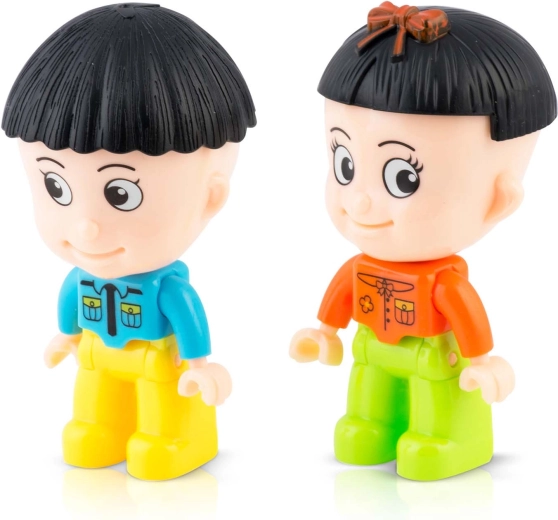 Figures and stickers for story-based play
