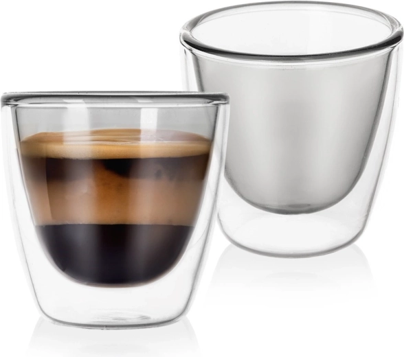 Termo stiklinės su dviguba sienele espresui Double 90 ml, 2 vnt.