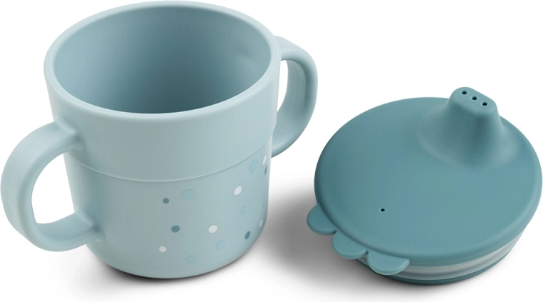 Done by Deer Foodie Happy Dots sippy cup, blue