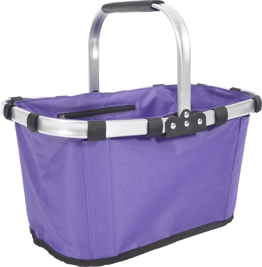 Sulankstomas ovalus pirkinių krepšelis 43 × 28 × 23 cm – violetinis