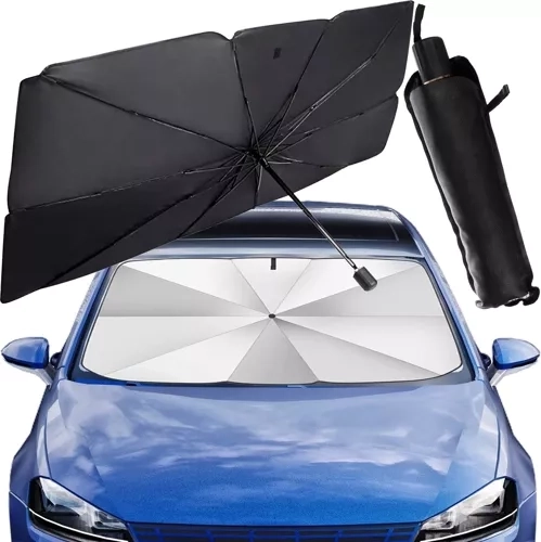 Umbrella-shaped car windshield sunshade